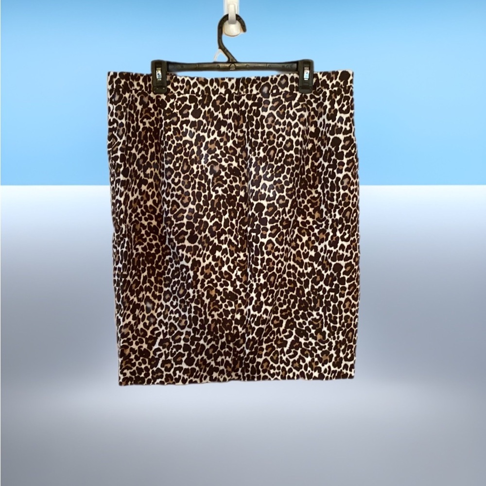 J. Crew Leopard Print High Waist Pencil Skirt